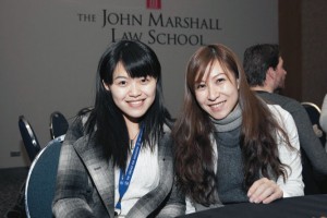 Chinese students Yanling “Sophie” Jiang (left) and AnHsiang Chen (right), both second-year J.D. students, enjoyed the Chinese New Year festivities.