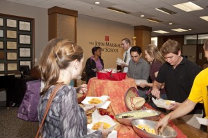 The John Marshall Law School hosted a welcome luncheon for day students and dinner for evening students on Sept. 7 to give them a chance to meet fellow students and faculty. 