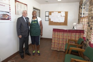 Trudy Alston of Harvest Time Café & Catering in Chicago Heights, got special assistance from The John Marshall Law School’s Business Transaction Externship Program (BTEP) and its director Michael Schlesinger (left). 