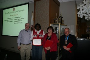 John Marshall employees honored for twenty-years of service were Adelaide Williams, Elinor Kannon and F. Willis Caruso. 