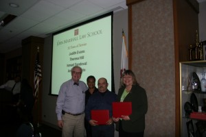 Service awards for thirty-five years of service were presented to Theresa Hill, Ismael Sandoval and Judith Evans.