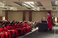 Ryan Lee gives his valedictorian address.